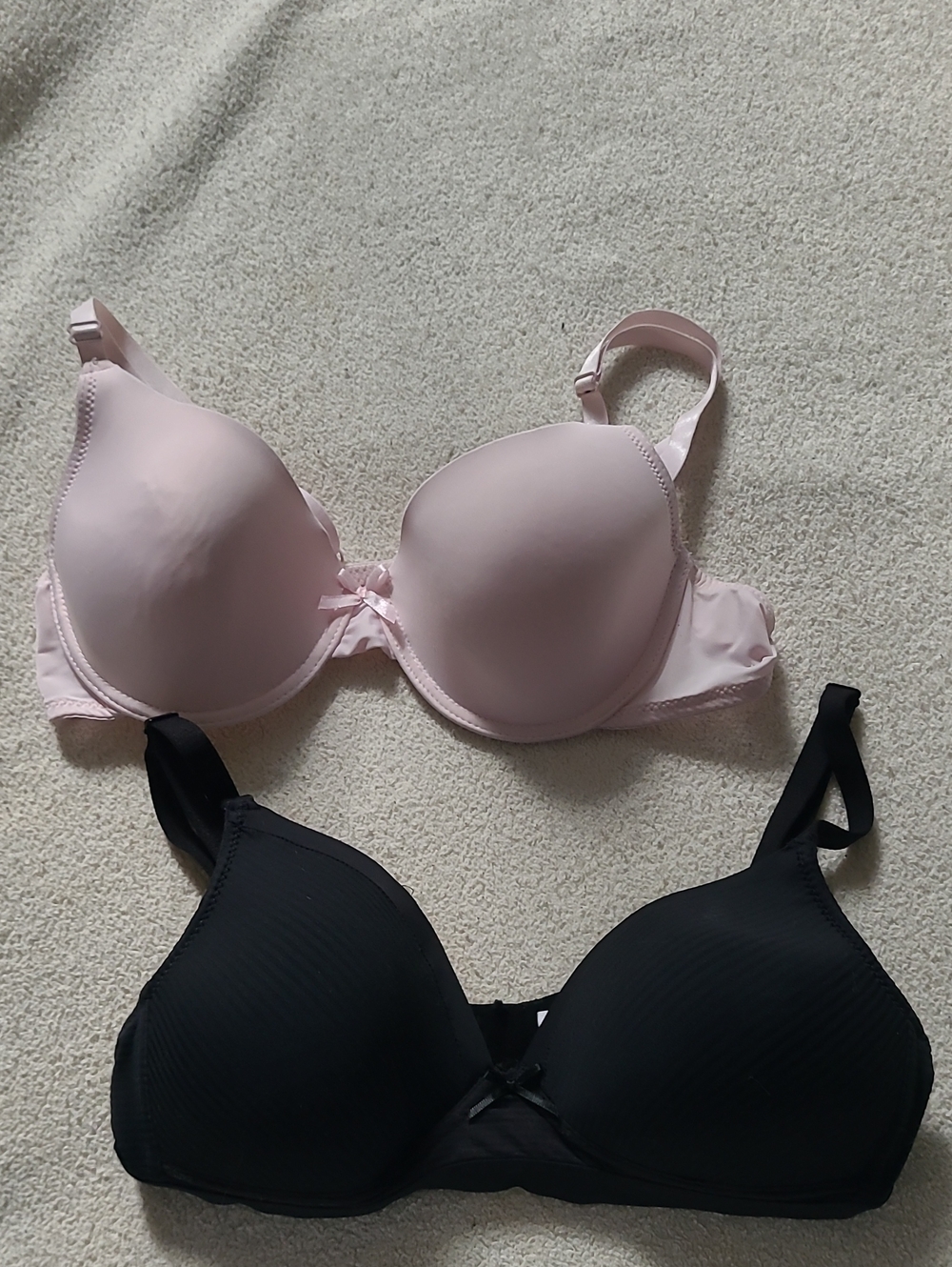 George Wire-Free T-Shirt Bra+ Push Up Bra 2-Pack Black & Pink 36C